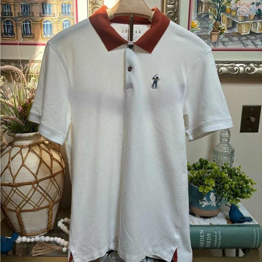 MICHAEL JORDAN EASTSIDE WHITE GOLF POLO CASUAL ATHLEISURE AIR JORDAN SZ S